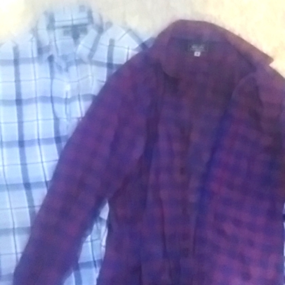2 blade and blue button downs